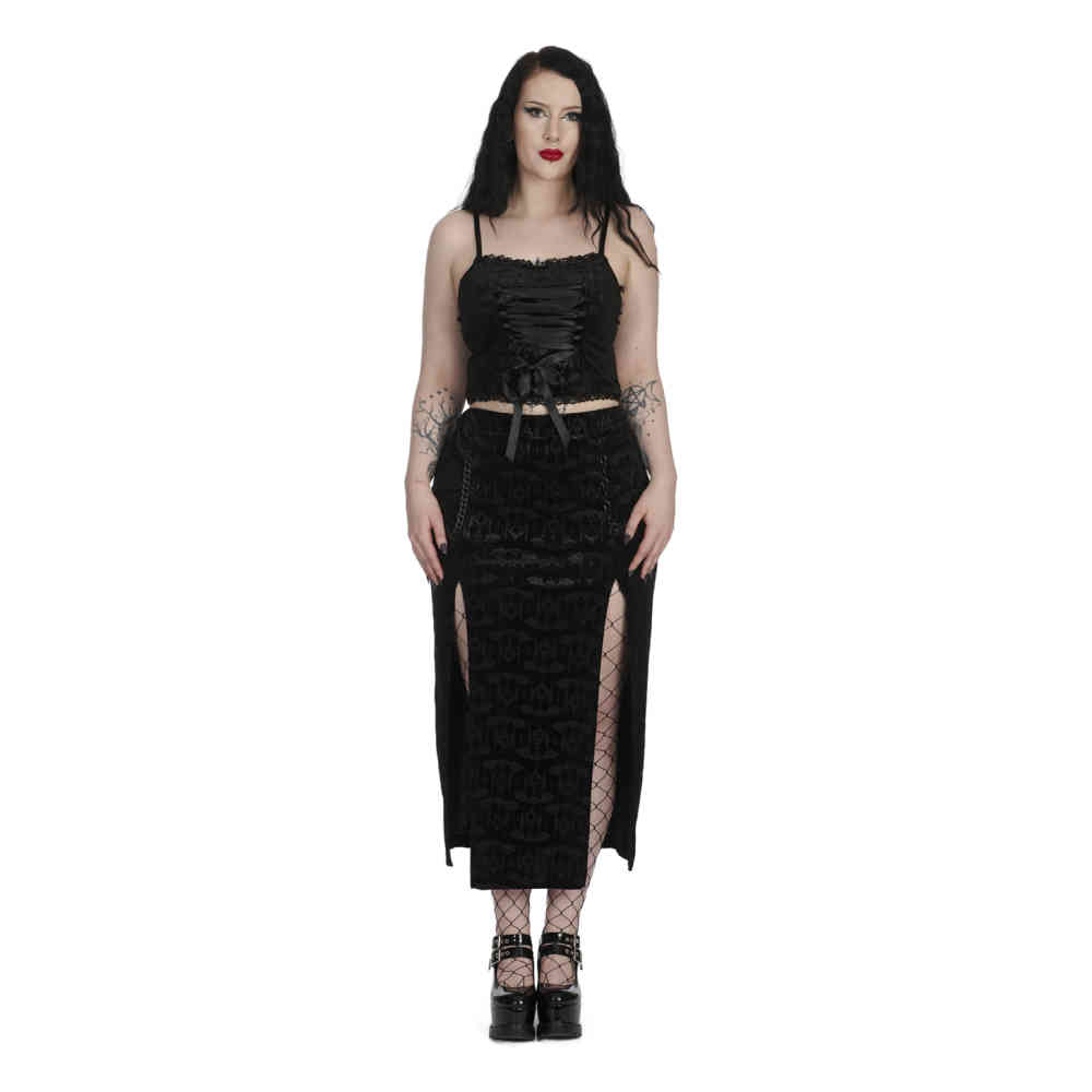 Banned - Night And Day Gothic Bat Crop top - Black